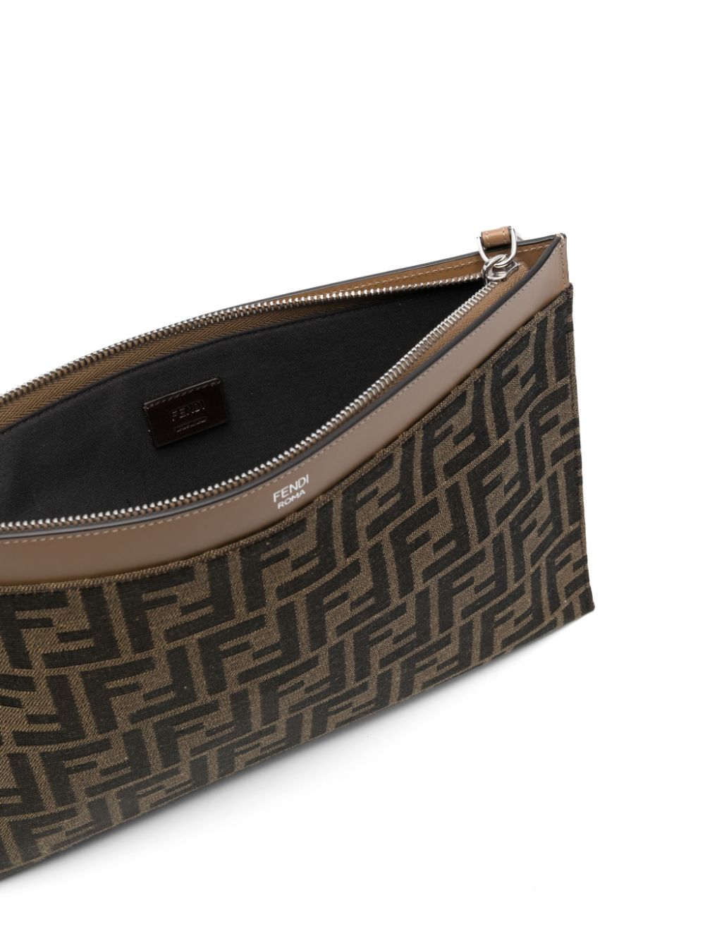 FF JACQUARD FABRIC MEDIUM FLAT POUCH