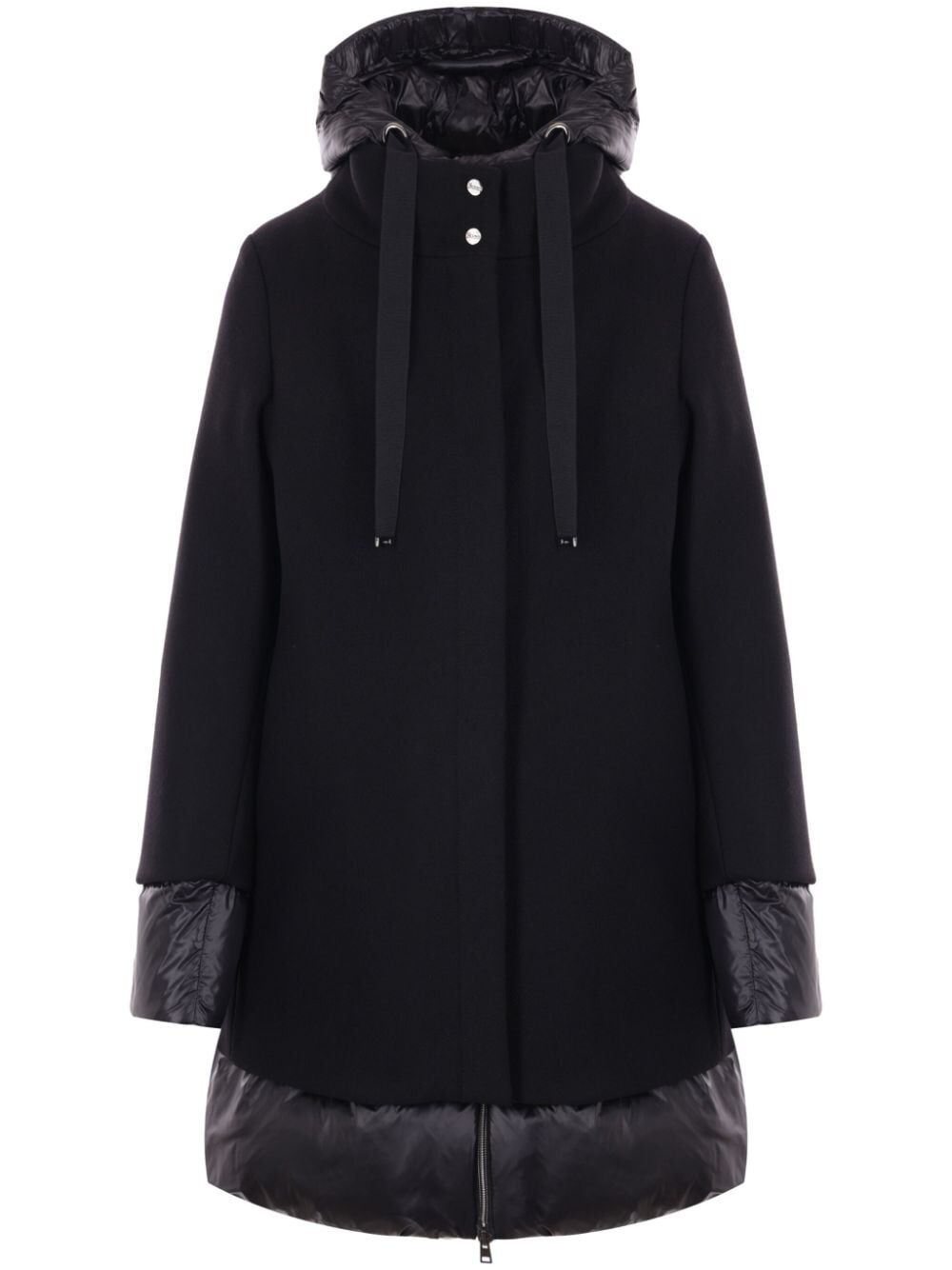 FLARED PADDED WOOL COAT