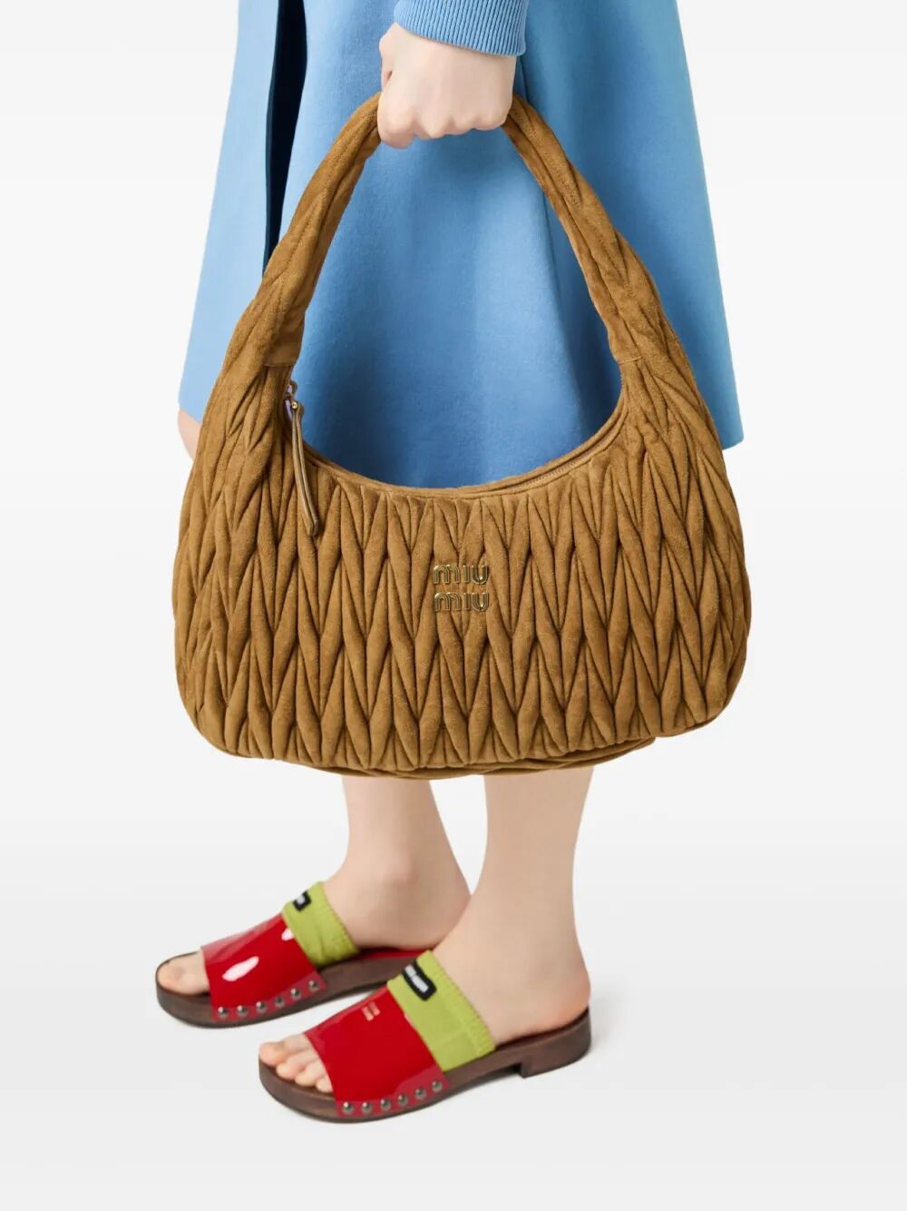 WANDER EXTRA-LARGE MATELASSÉ SUEDE BAG