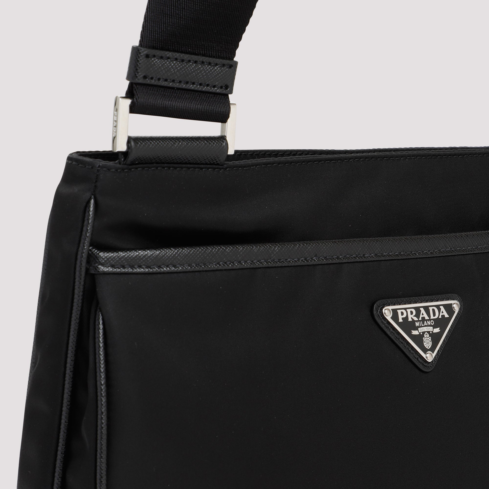 Re-Nylon and Saffiano shoulder bag