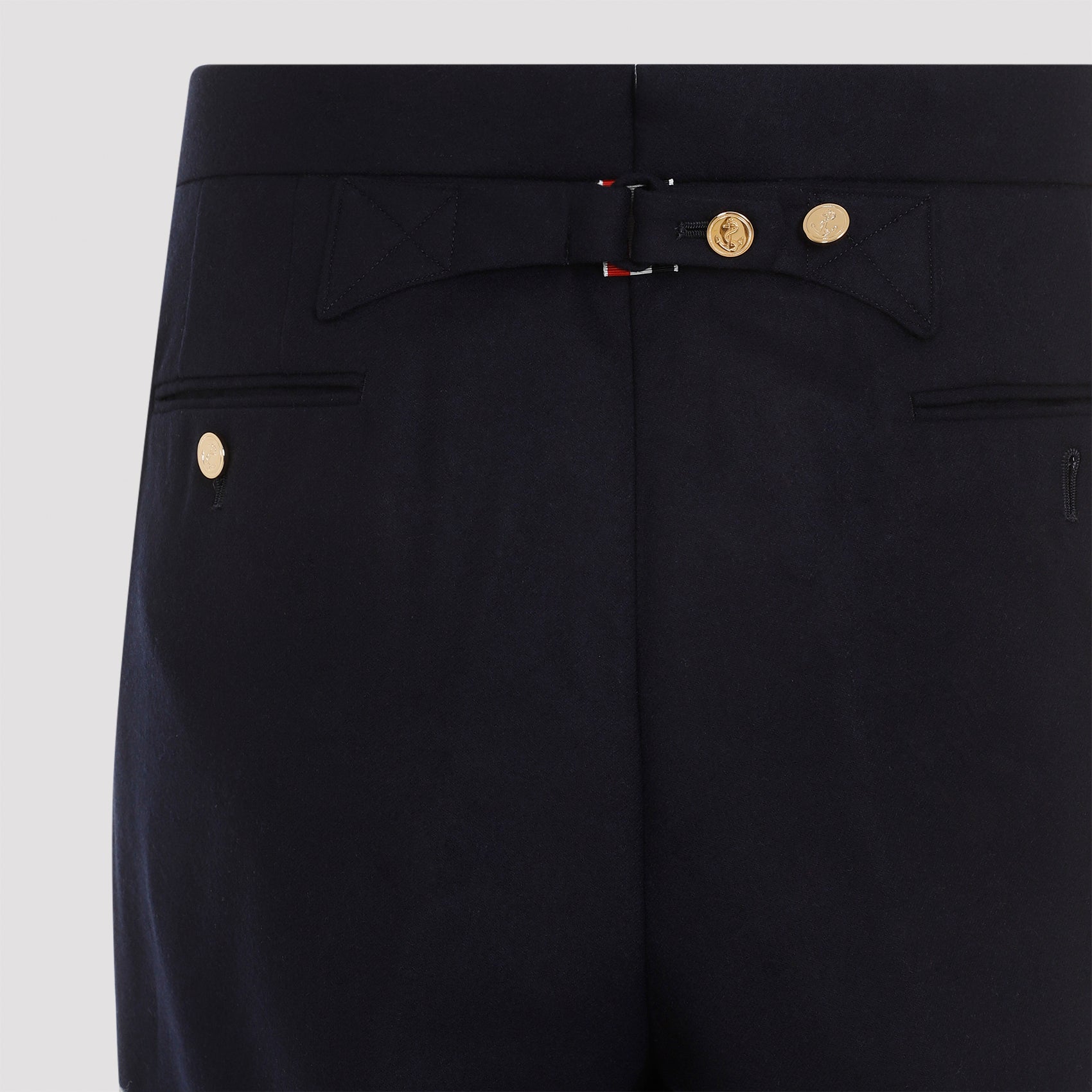 Low Rise Drop Crotch Backstrap Trousers
