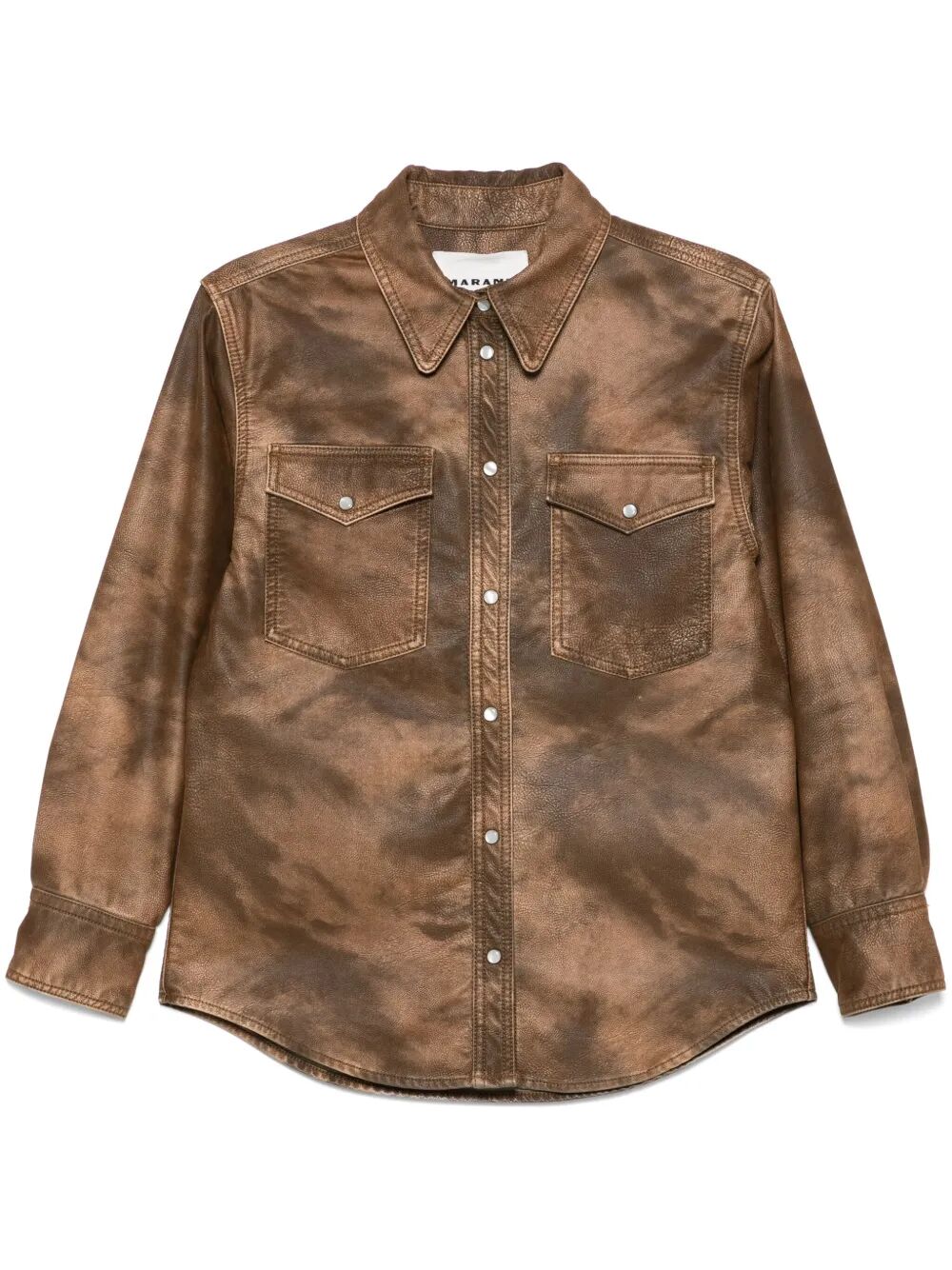 KARIMA FAUX LEATHER SHIRT