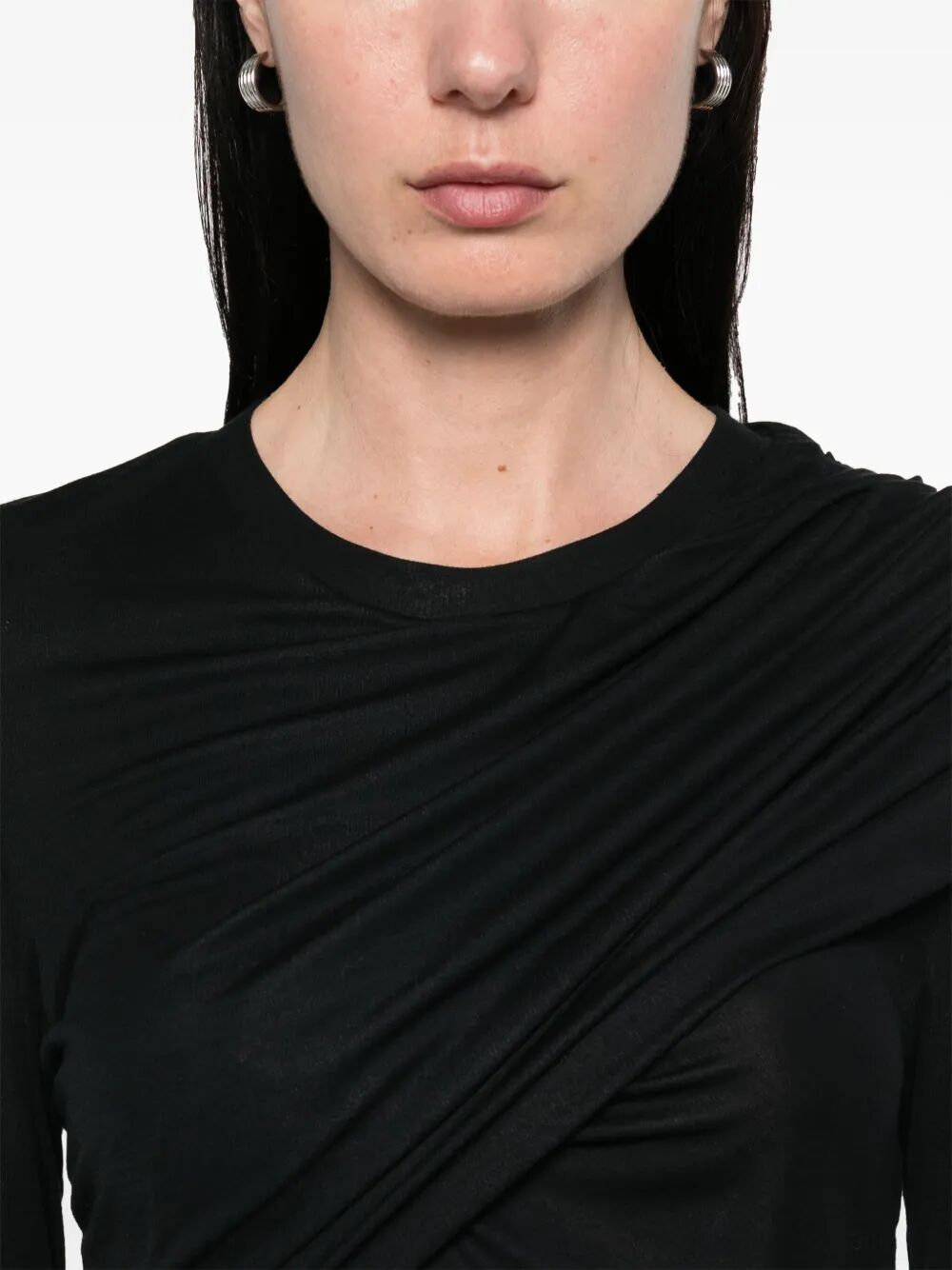 DENISE SHORT DRAPED JERSEY DRESS