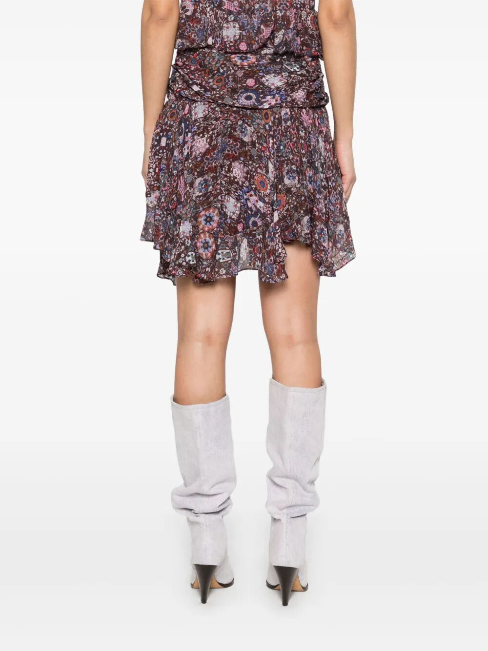 BERENICIA SHORT PRINTED FRILLY SKIRT
