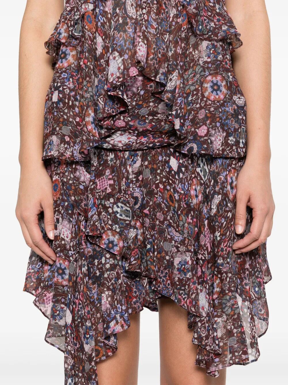 BERENICIA SHORT PRINTED FRILLY SKIRT
