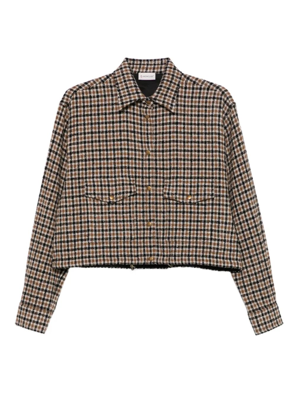 CHECK WOOL BLEND LONG-SLEEVED SHIRT