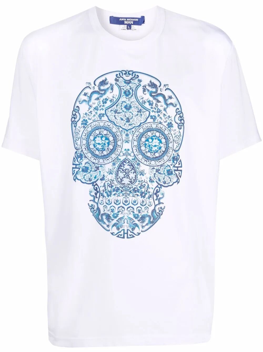 SKULL-PRINT COTTON T-SHIRT