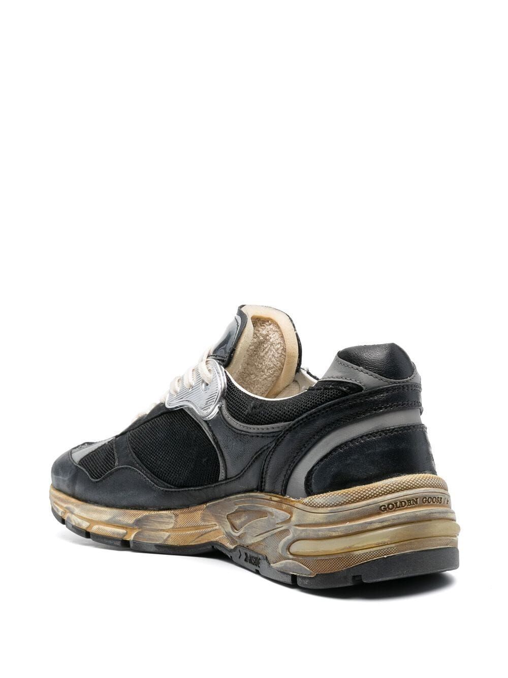 DAD-STAR SNEAKERS IN BLACK MESH AND NAPPA WITH ICE-COLORED STAR