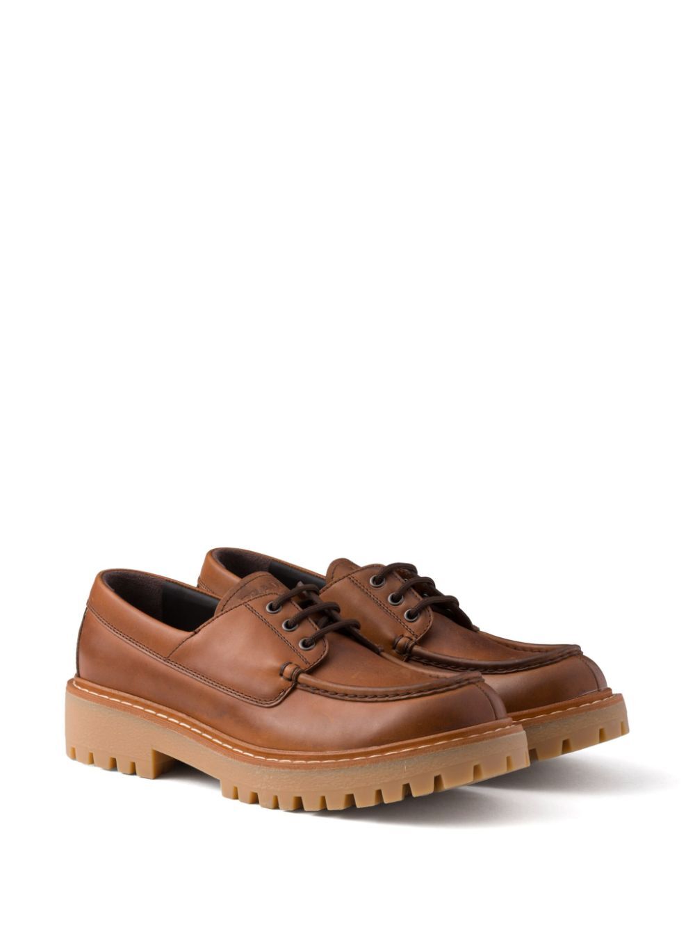 LACED LEATHER LOAFERS