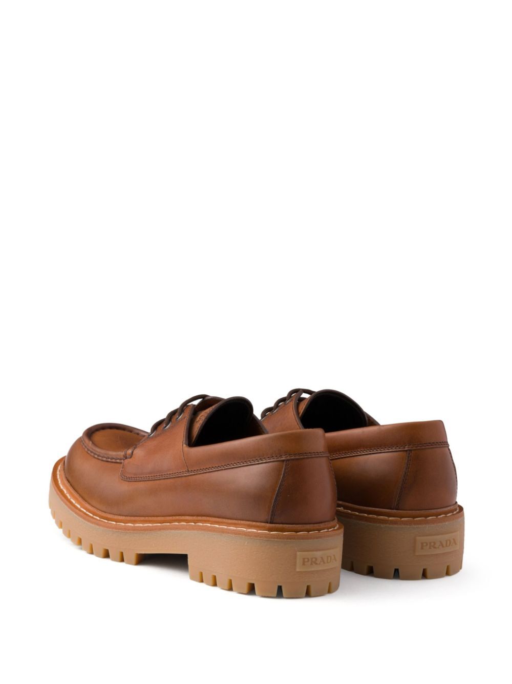 LACED LEATHER LOAFERS