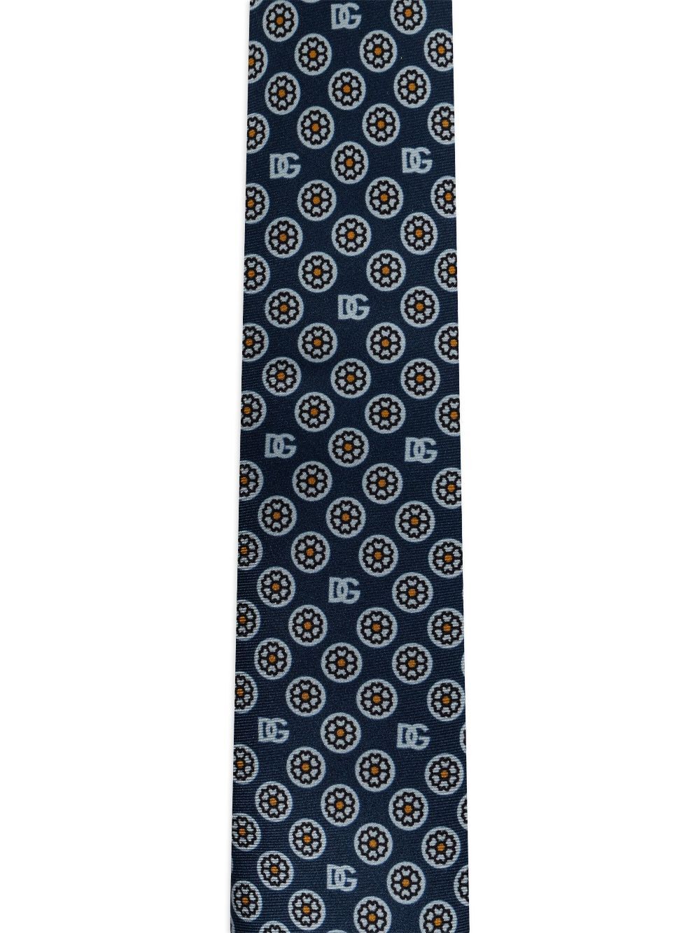 FLORAL-JACQUARD SILK TIE