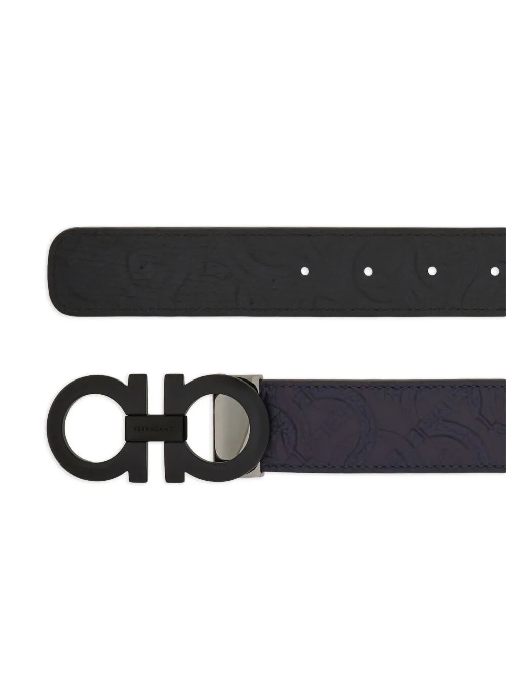 EMBOSSED PATTERN REVERSIBLE GANCINI BELT