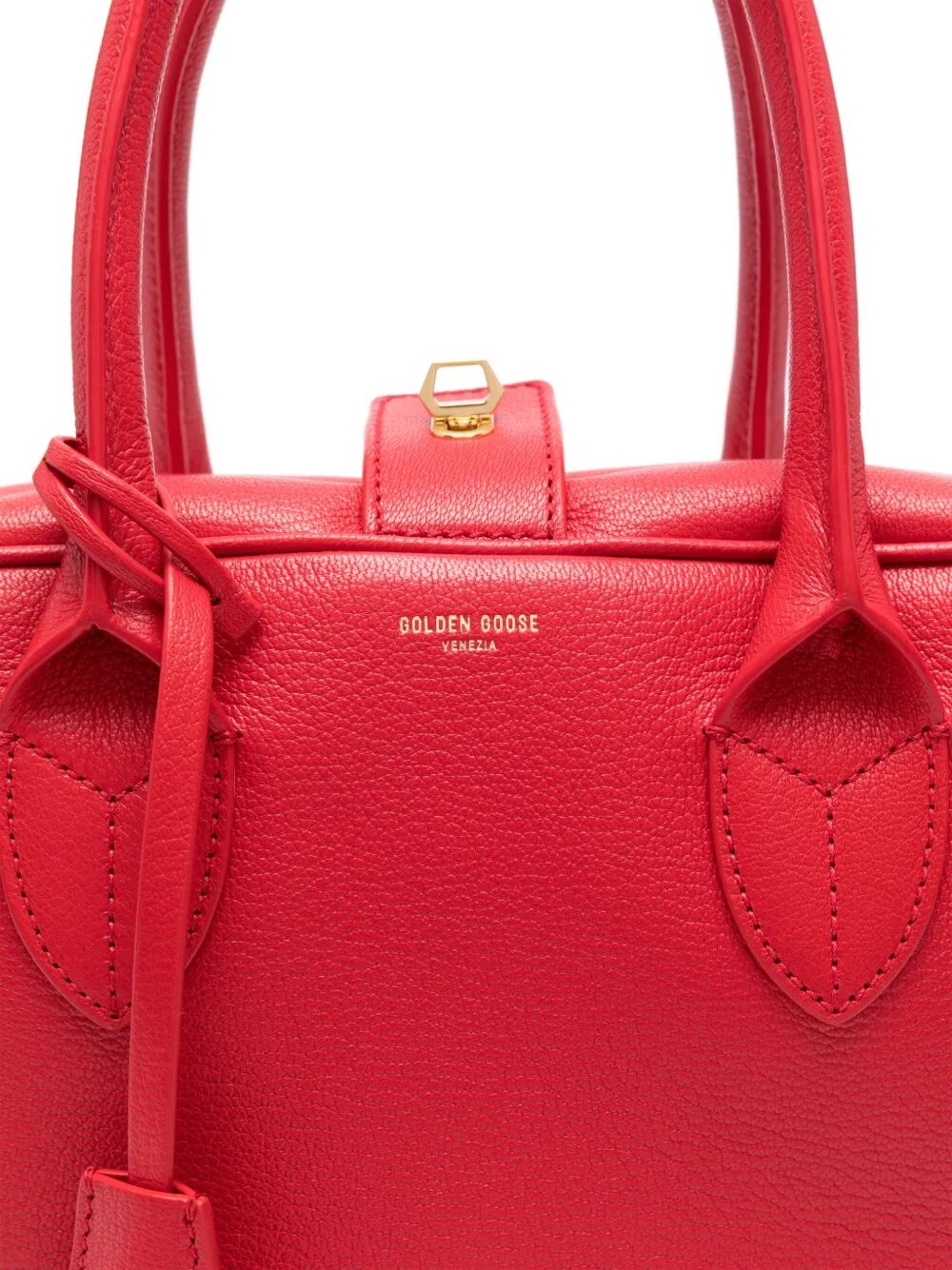 GRAINED LEATHER VITA TOP HANDLE BAG
