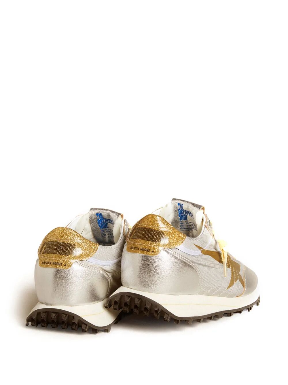 MARATHON SNEAKERS WITH SILVER RIPSTOP NYLON UPPER AND GOLD STAR