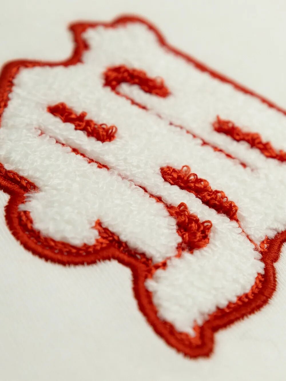 BRAND INITIALS EMBROIDERED COTTON SHORTS