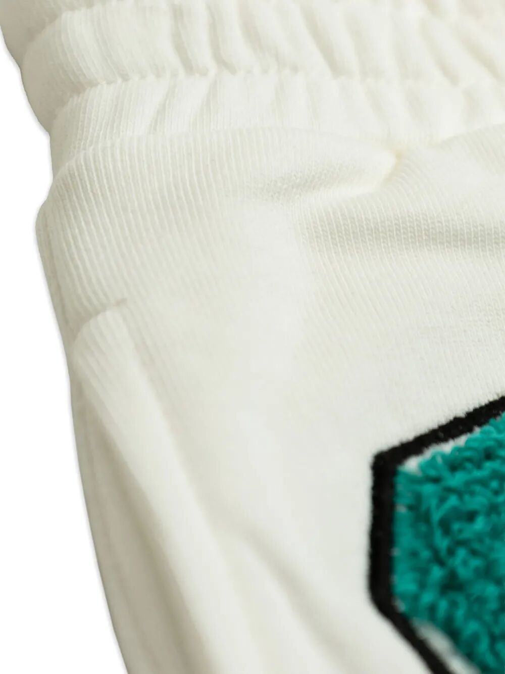BRAND INITIALS EMBROIDERED COTTON SHORTS