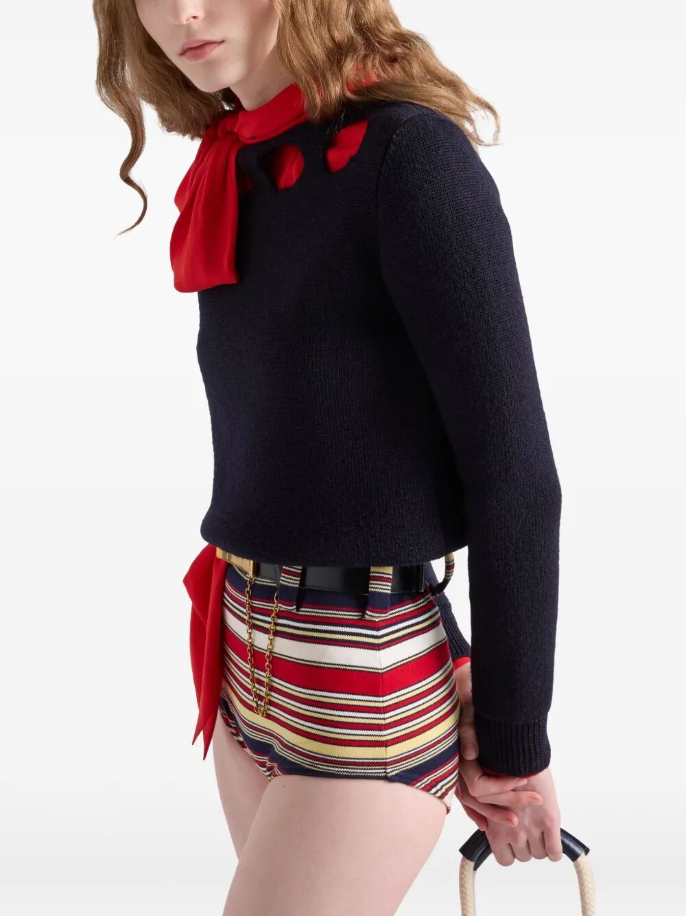 COTTON BOAT NECK SWEATER