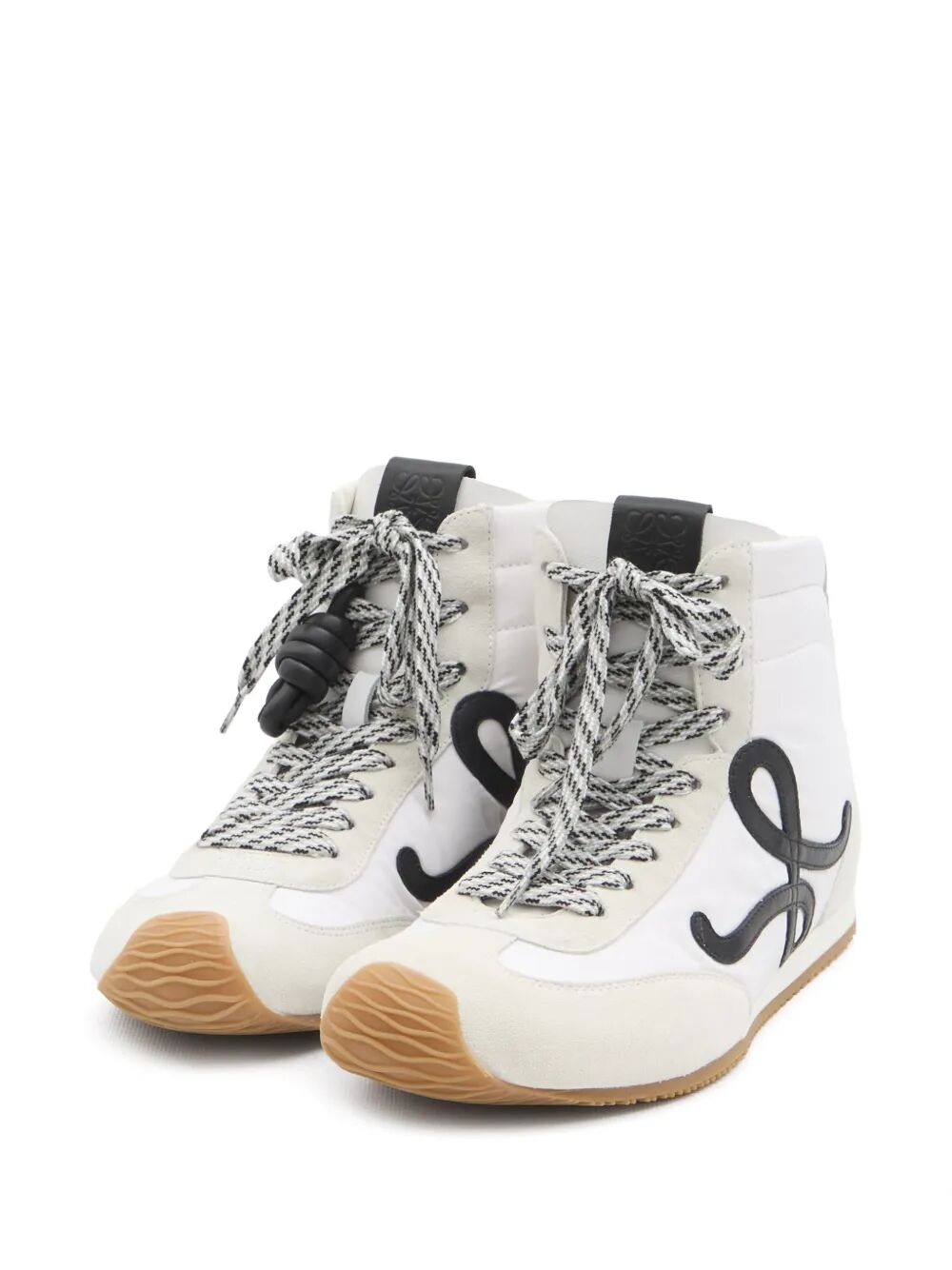 BALLET RUNNER 2.0 NYLON AND LEATHER HIGH-TOP SNEAKERS