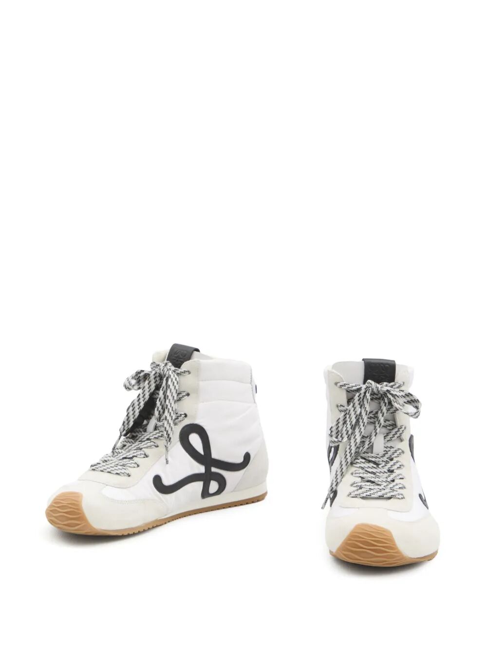 BALLET RUNNER 2.0 NYLON AND LEATHER HIGH-TOP SNEAKERS