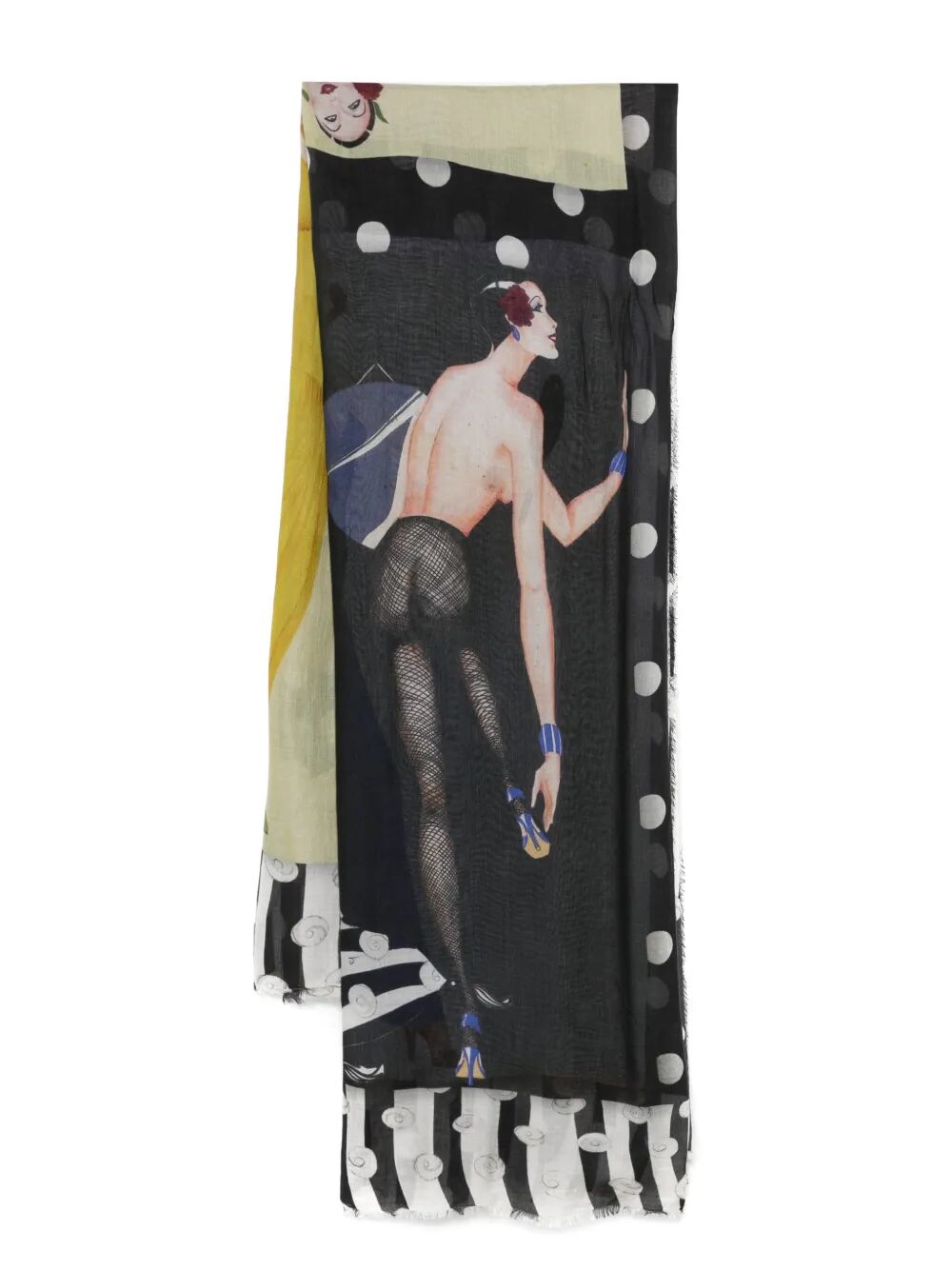STYLIST SKETCH-STYLE PRINT MODAL SCARF