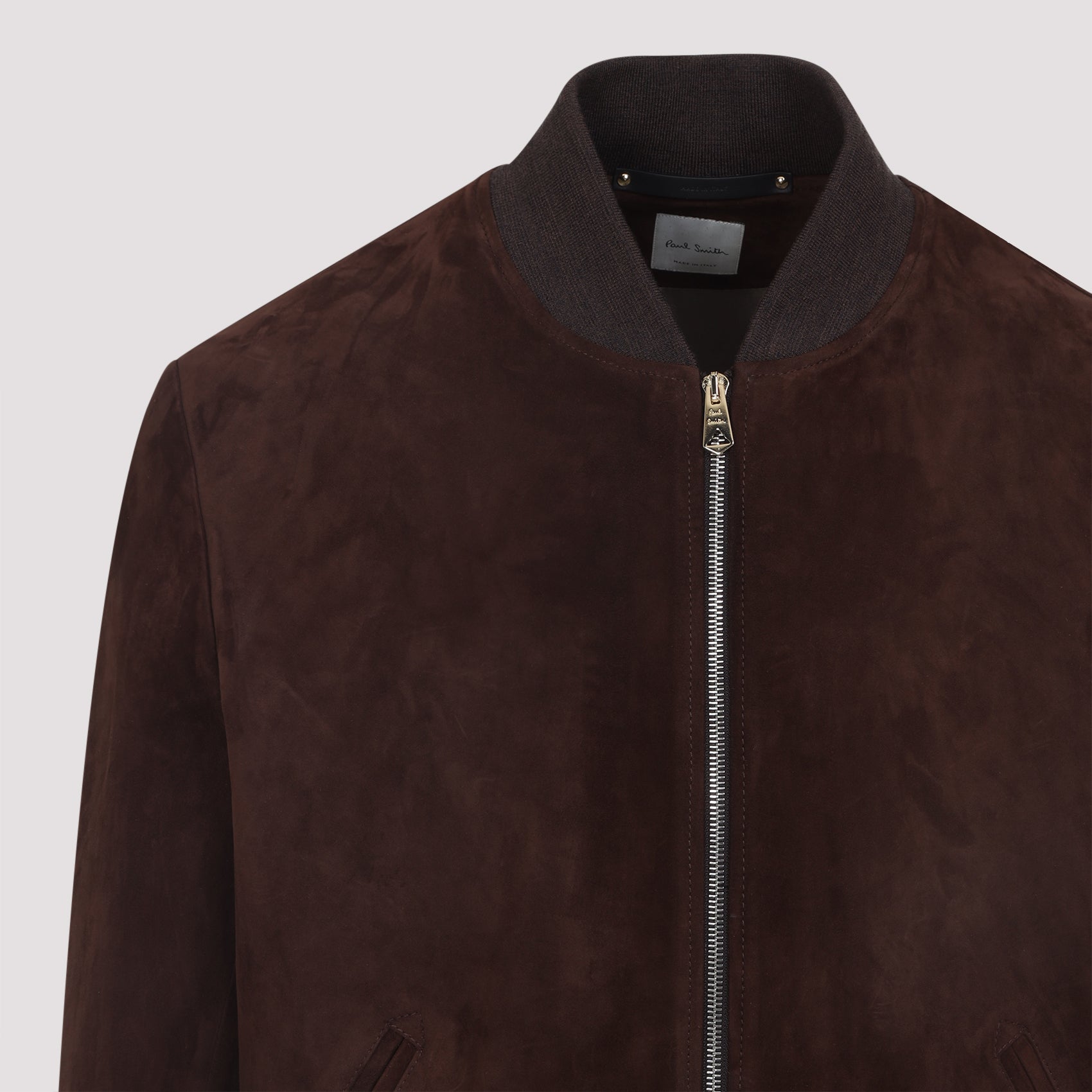 Regular Fit Suede Bomber Jacket