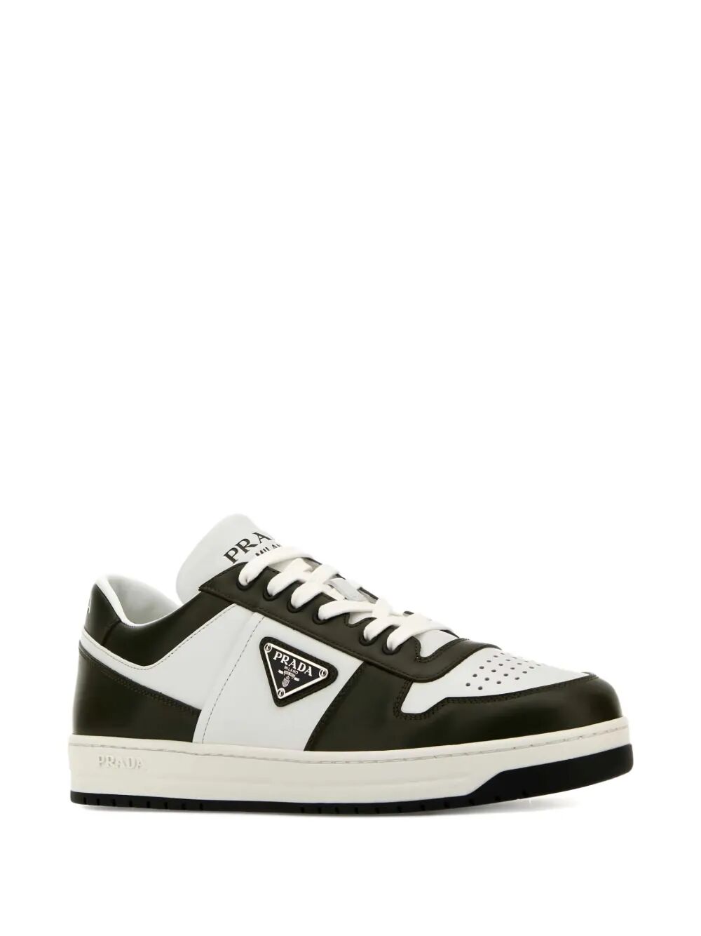 DOWNTOWN TWO-TONE LEATHER SNEAKERS