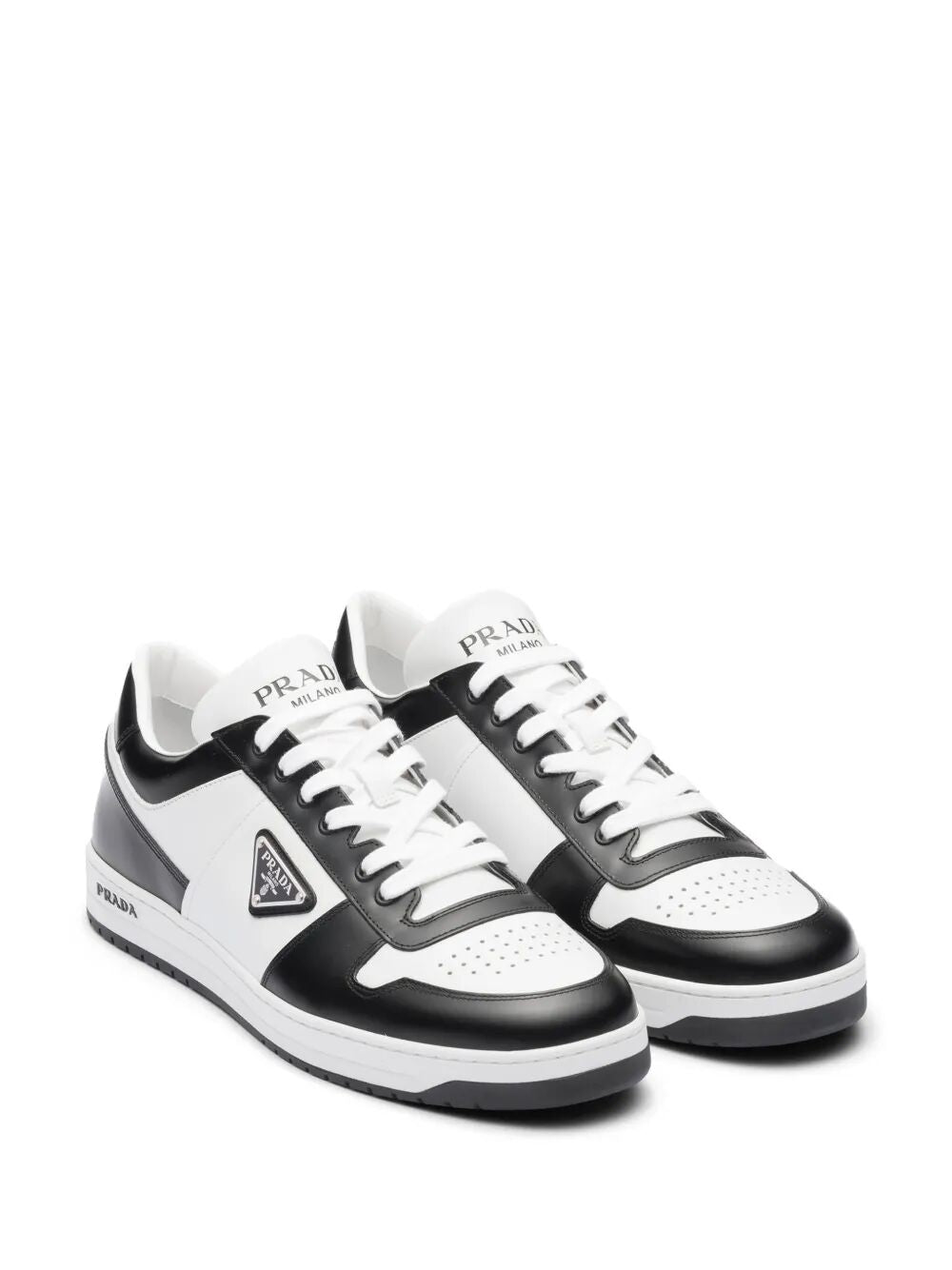 DOWNTOWN TWO-TONE LEATHER SNEAKERS
