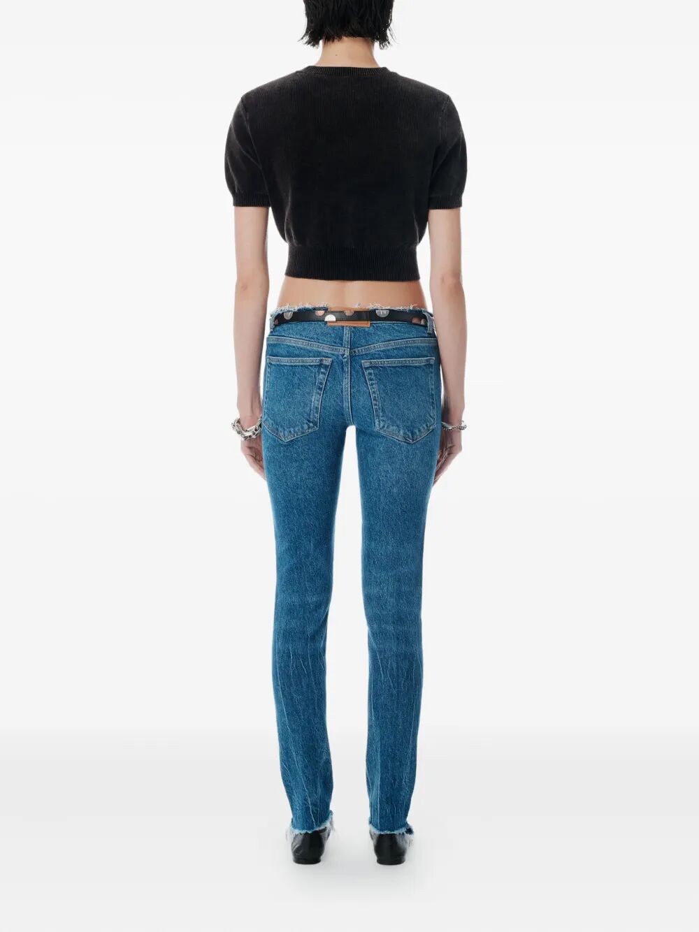 COTTON-BLEND CHENILLE CROPPED PULLOVER WITH LOGO