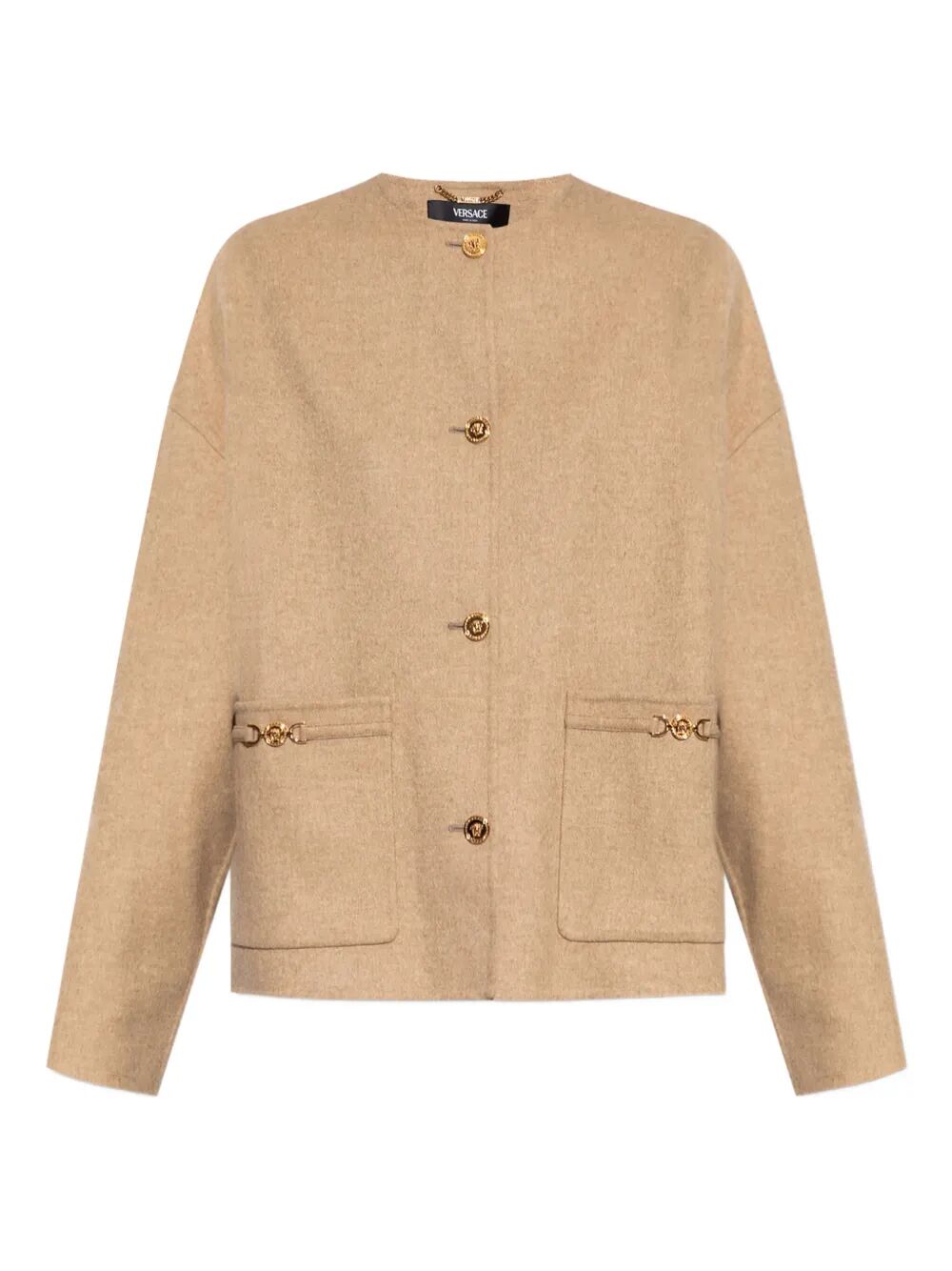 MEDUSA-EMBELLISHED WOOL JACKET