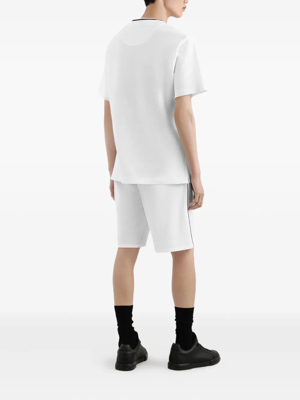 COTTON PIQUÉ T-SHIRT WITH CONTRASTING COLLAR