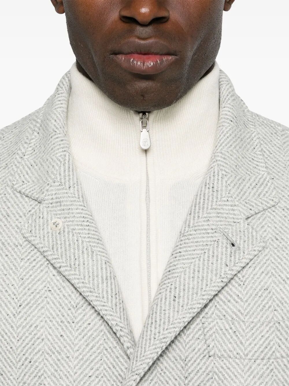 CASHMERE SWEATER WITH HALF ZIP