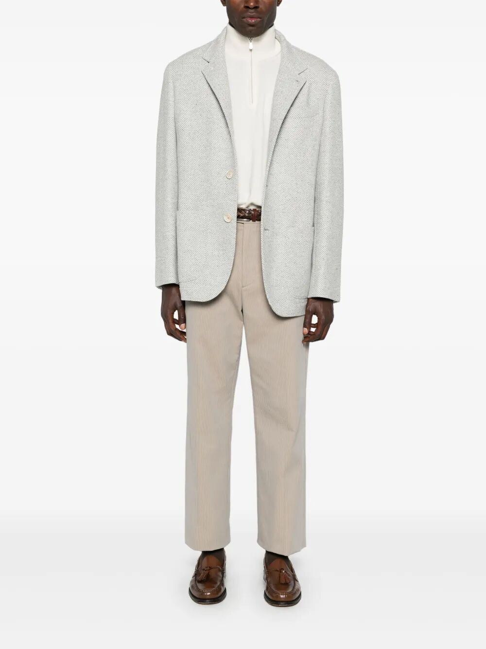 CASHMERE SWEATER WITH HALF ZIP
