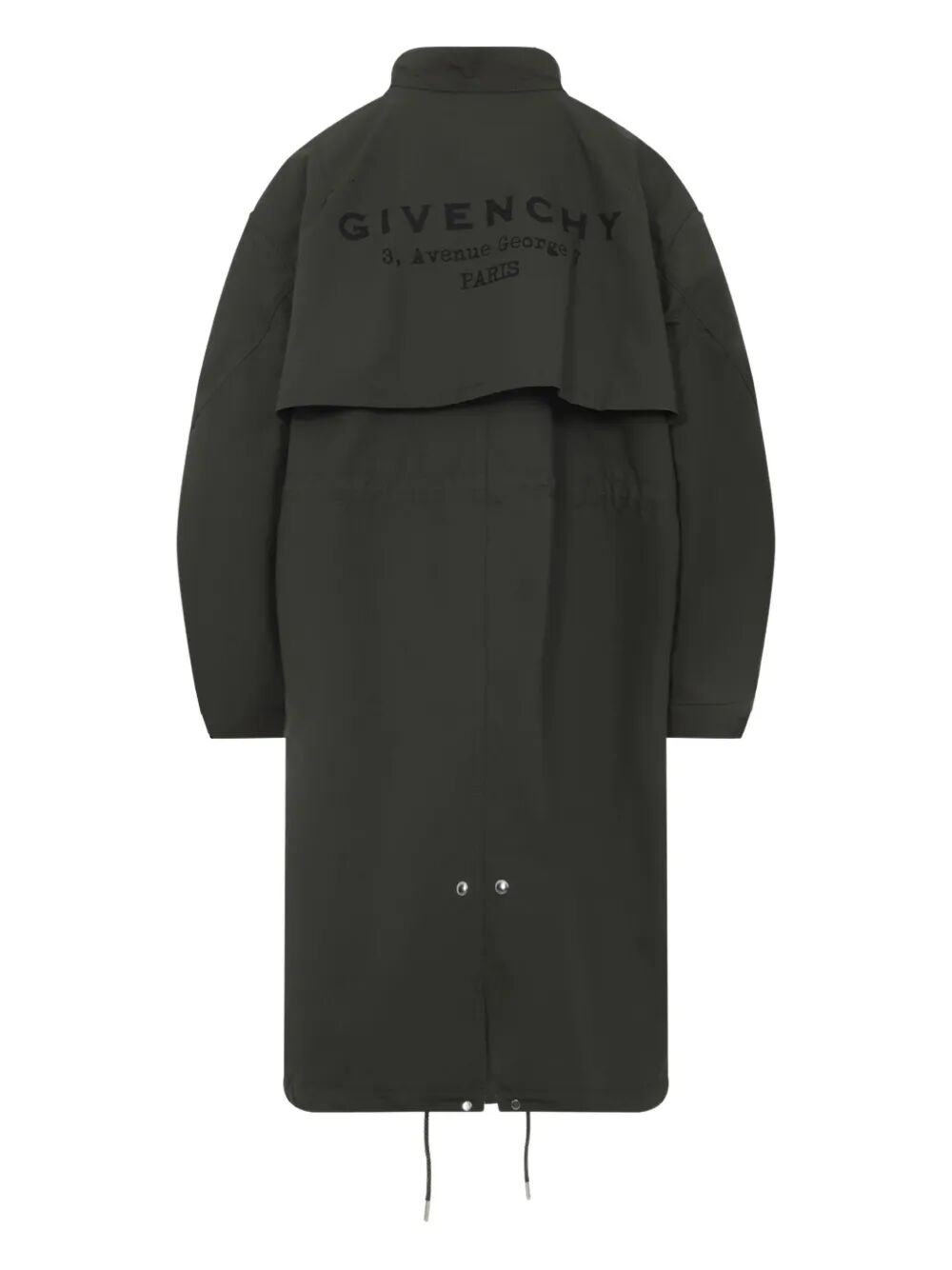 COTTON PARKA WITH GIVENCHY STAMP PRINT