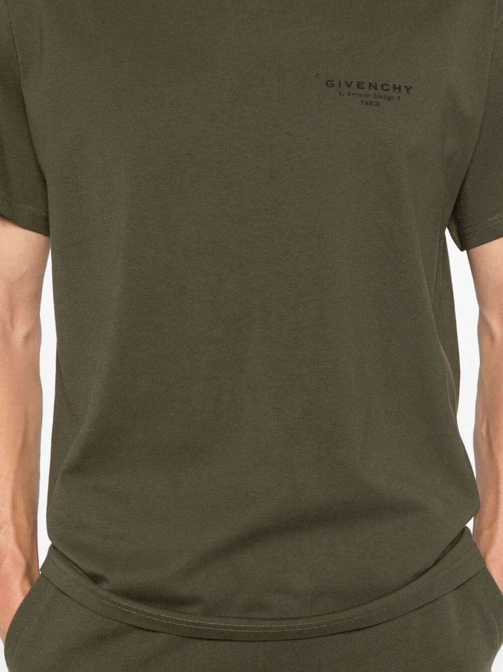 COTTON T-SHIRT WITH GIVENCHY STAMP PRINT