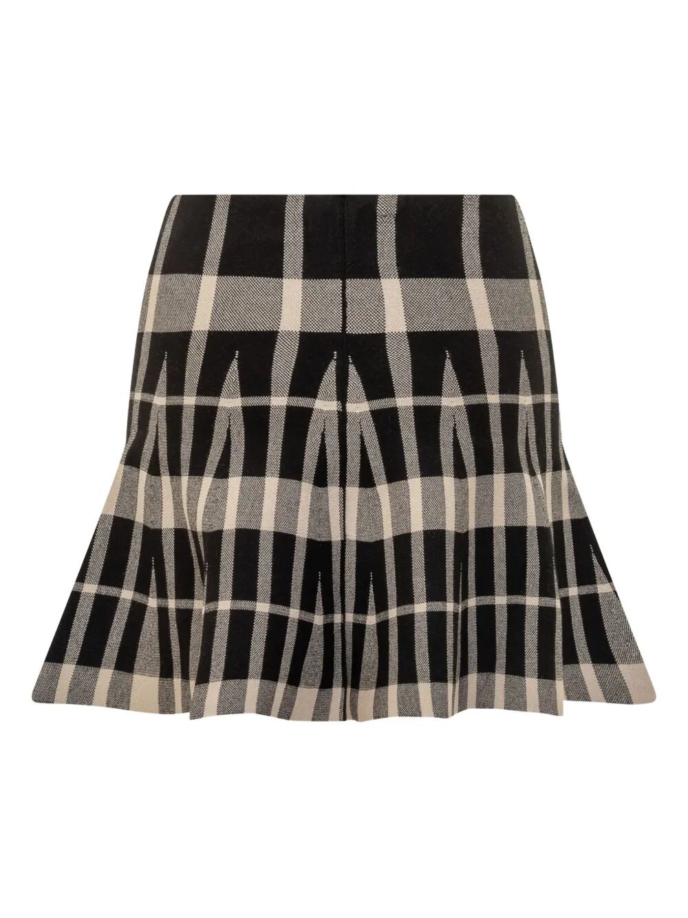 CHECKED PLEATED MINI SKIRT