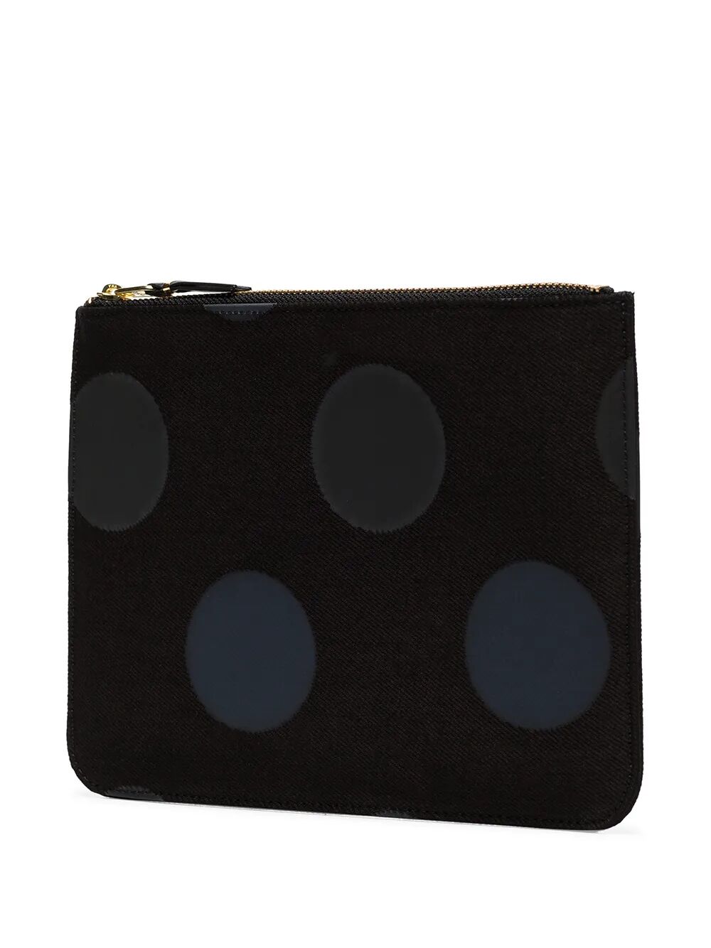 POLKA DOT CANVAS POUCH WITH ZIP