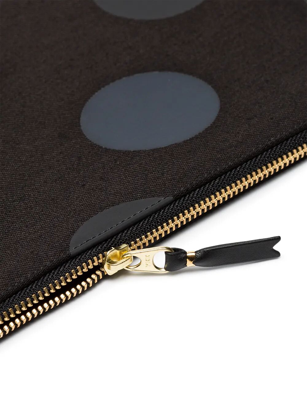 POLKA DOT CANVAS POUCH WITH ZIP