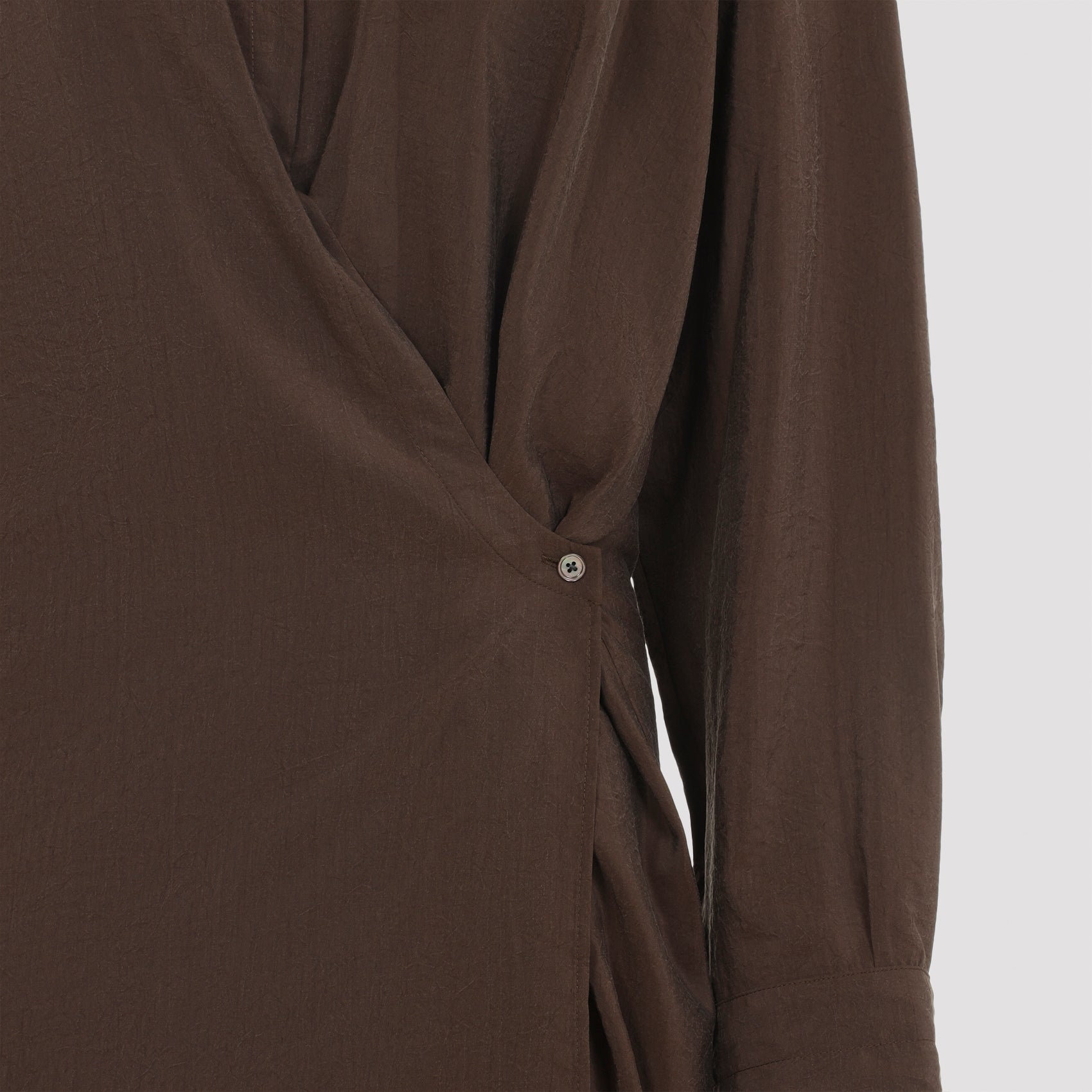 Straight Collar Twisted Dress