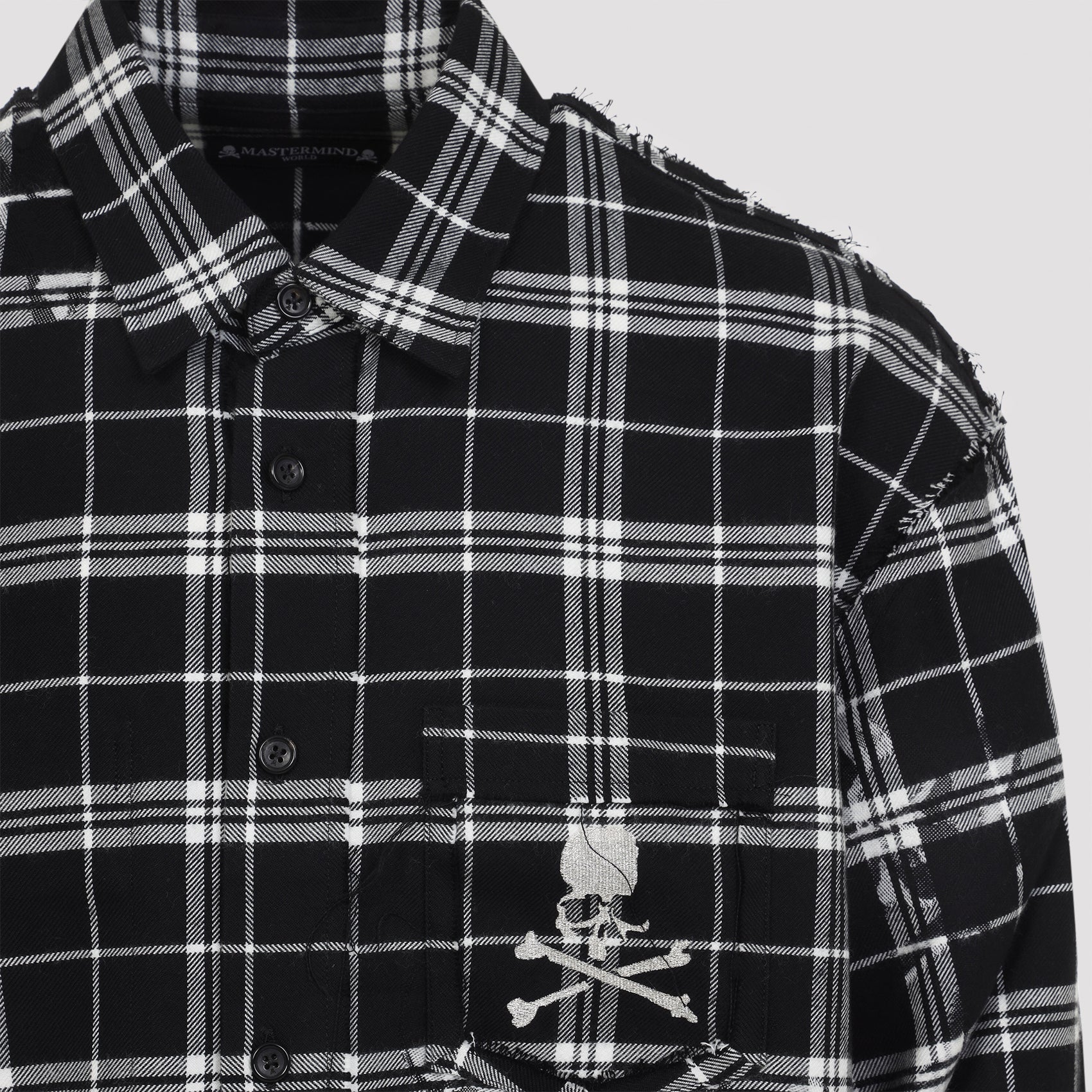Reversible Raw Edge Plaid Shirt