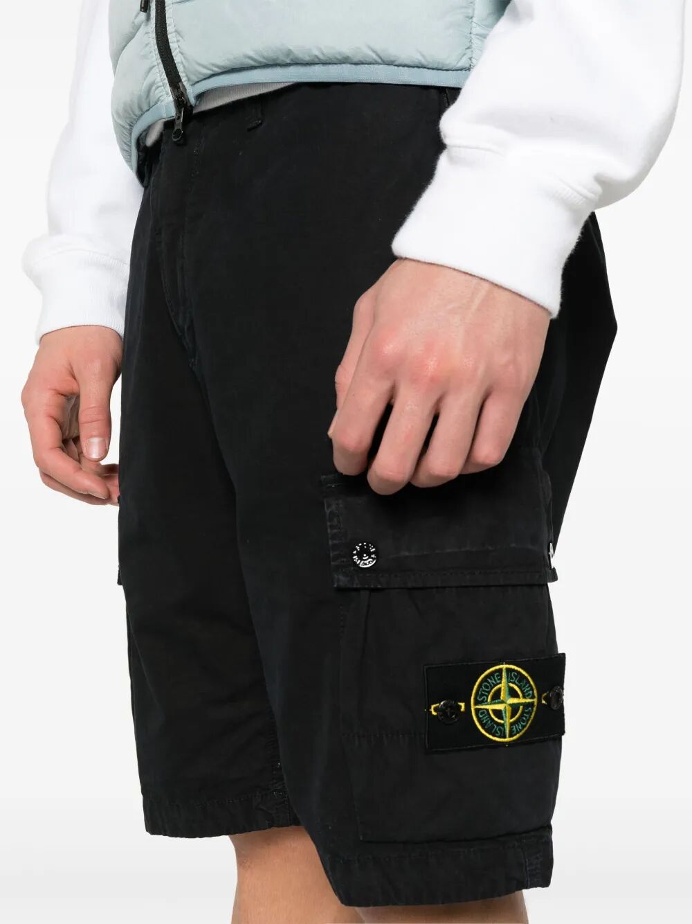 OLD EFFECT COTTON CARGO BERMUDA SHORTS
