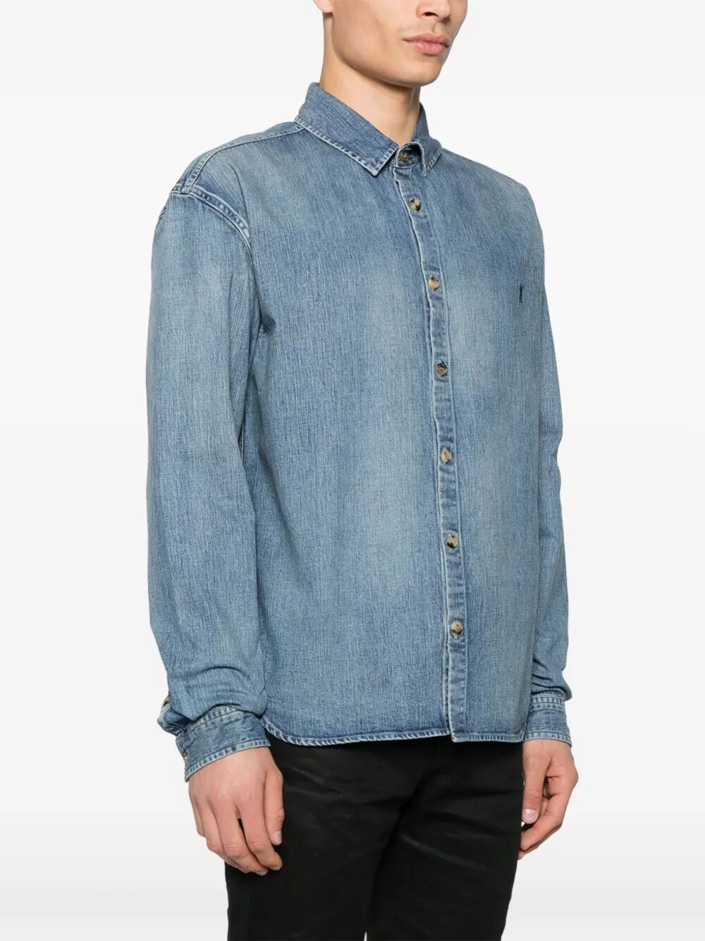 RELAXED FIT CASSANDRE DENIM SHIRT