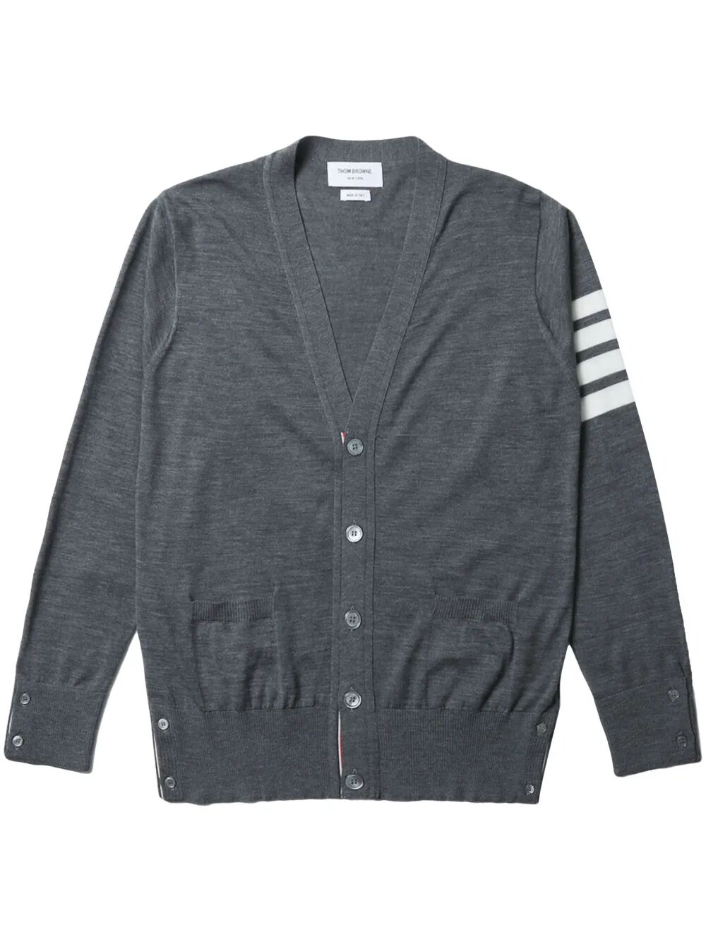 WOOL CLASSIC 4-BAR V-NECK CARDIGAN