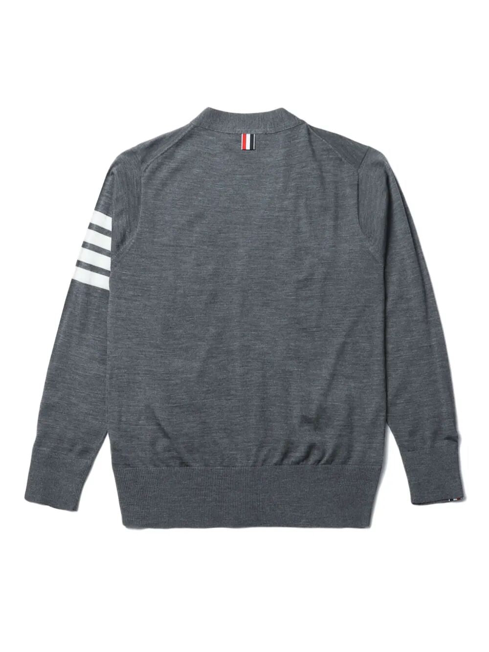 WOOL CLASSIC 4-BAR V-NECK CARDIGAN