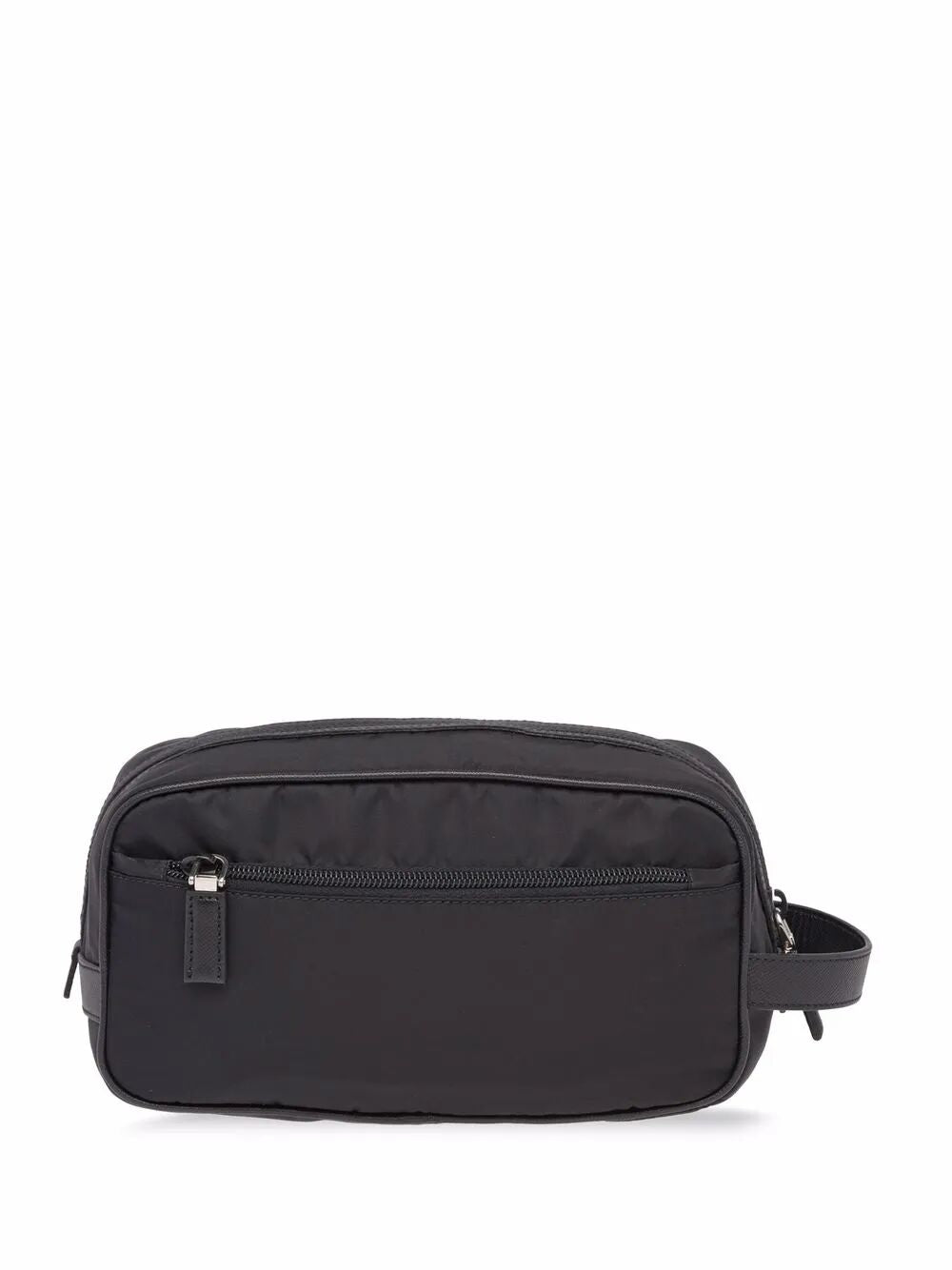 RE-NYLON AND SAFFIANO LEATHER TRAVEL POUCH