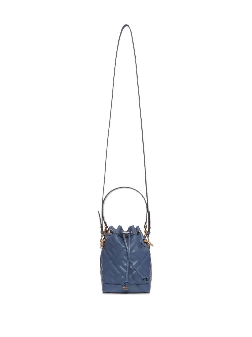 FF-MOTIF MON TRESOR LEATHER MINI BUCKET BAG