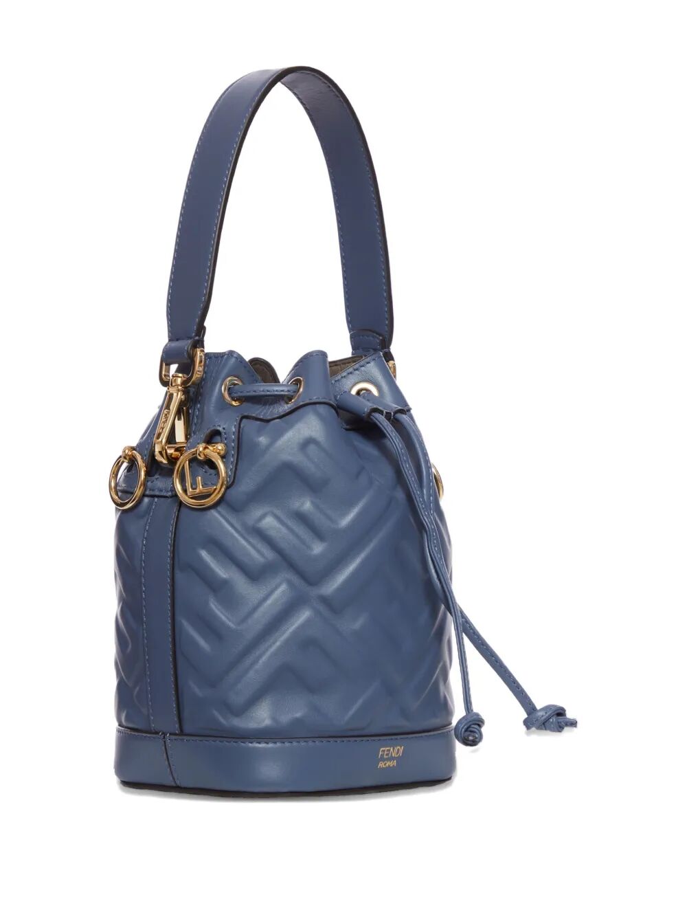 FF-MOTIF MON TRESOR LEATHER MINI BUCKET BAG