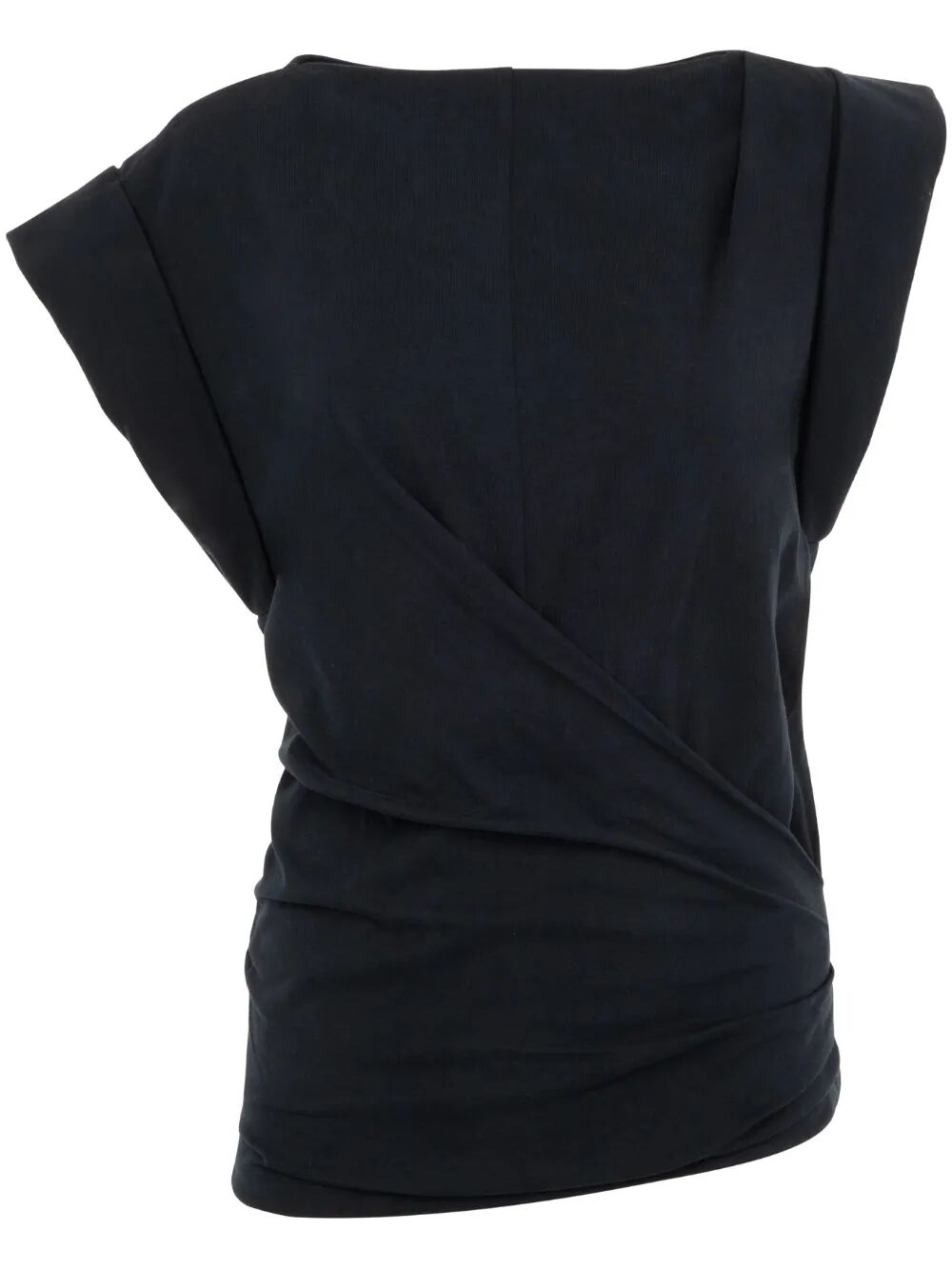 MAISAN DRAPED COTTON T-SHIRT