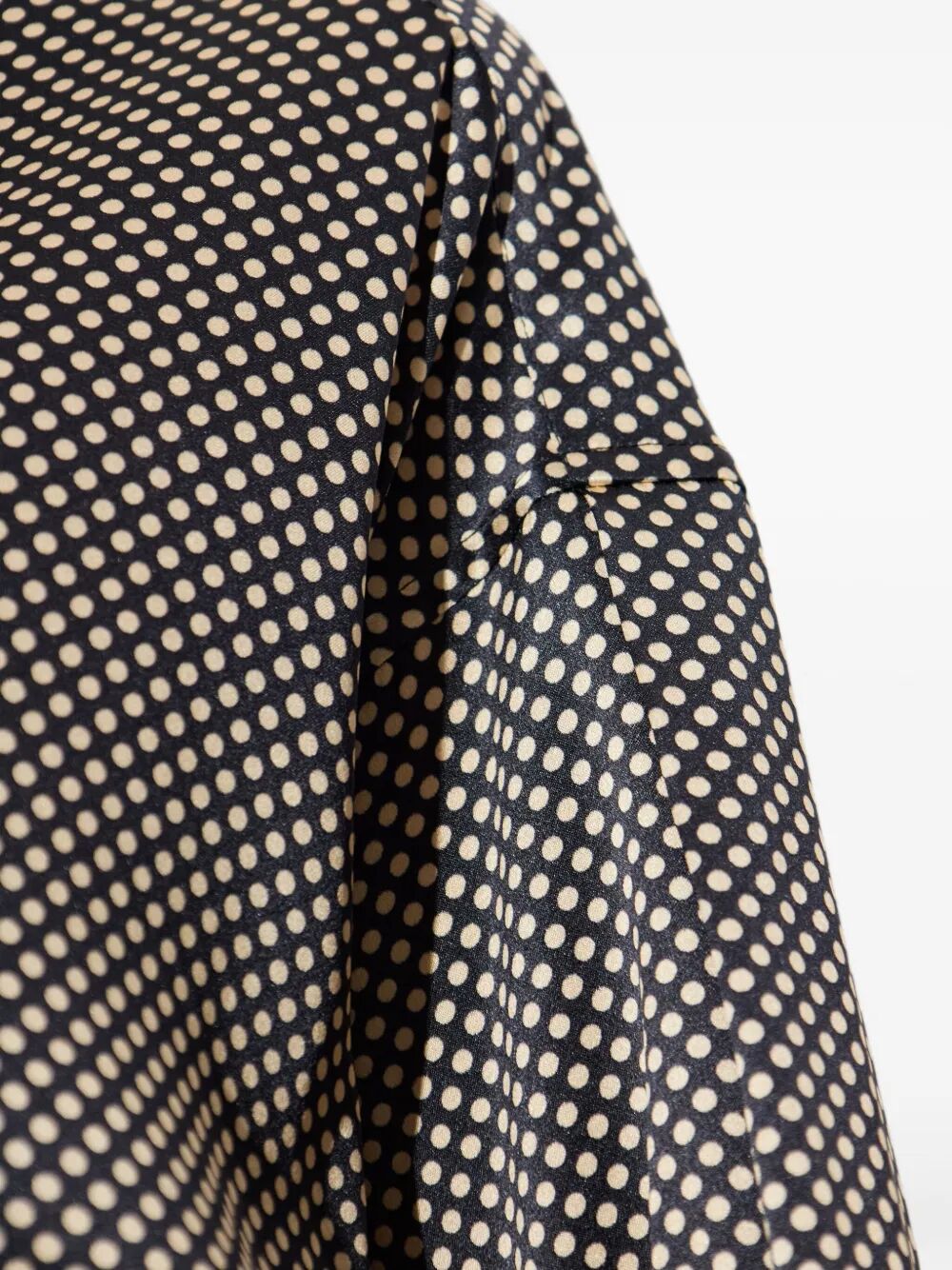 POLKA DOT RELAXED FIT SILK SHIRT