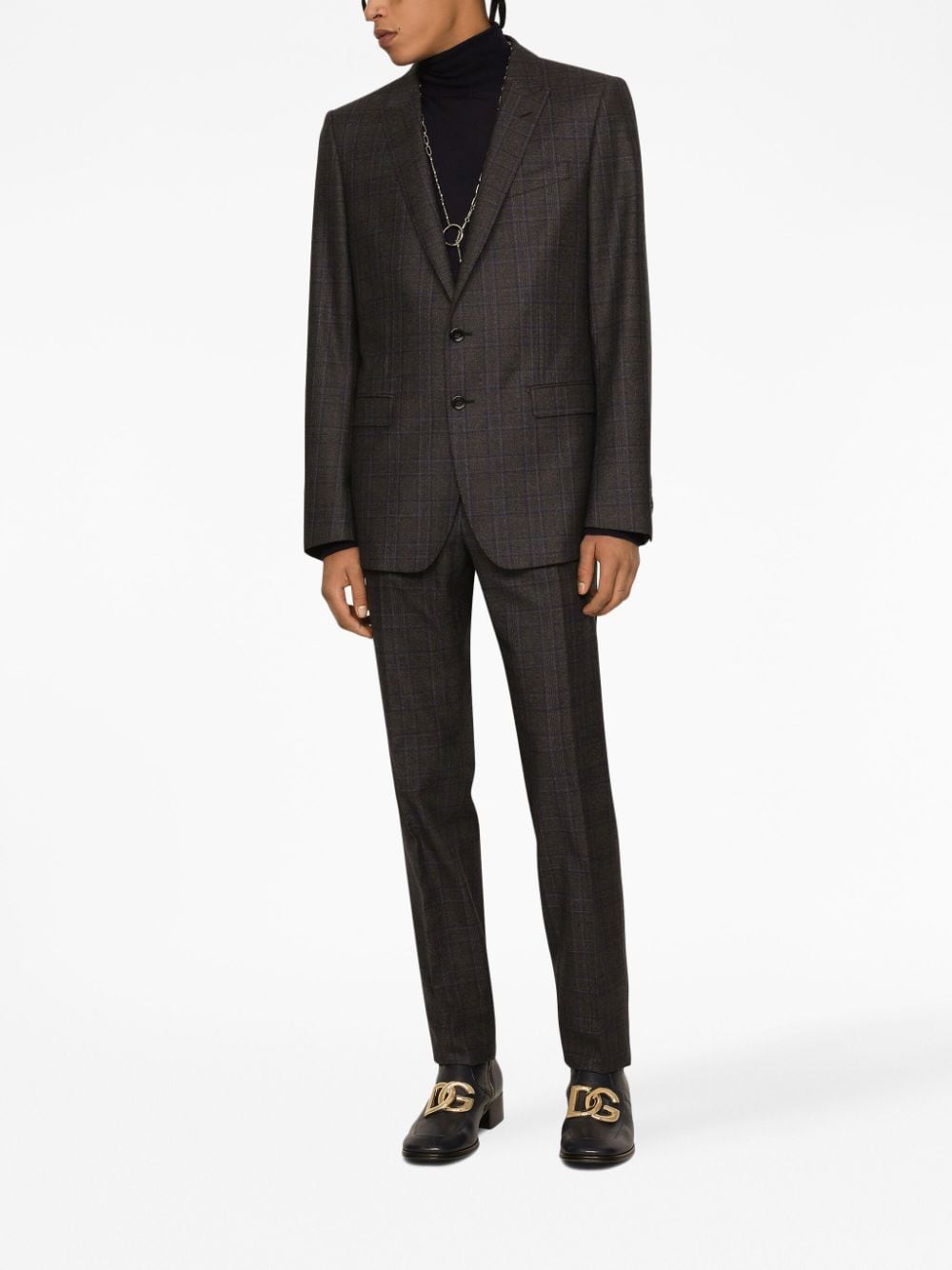 PRINCE OF WALES PATTERNED WOOL BLAZER