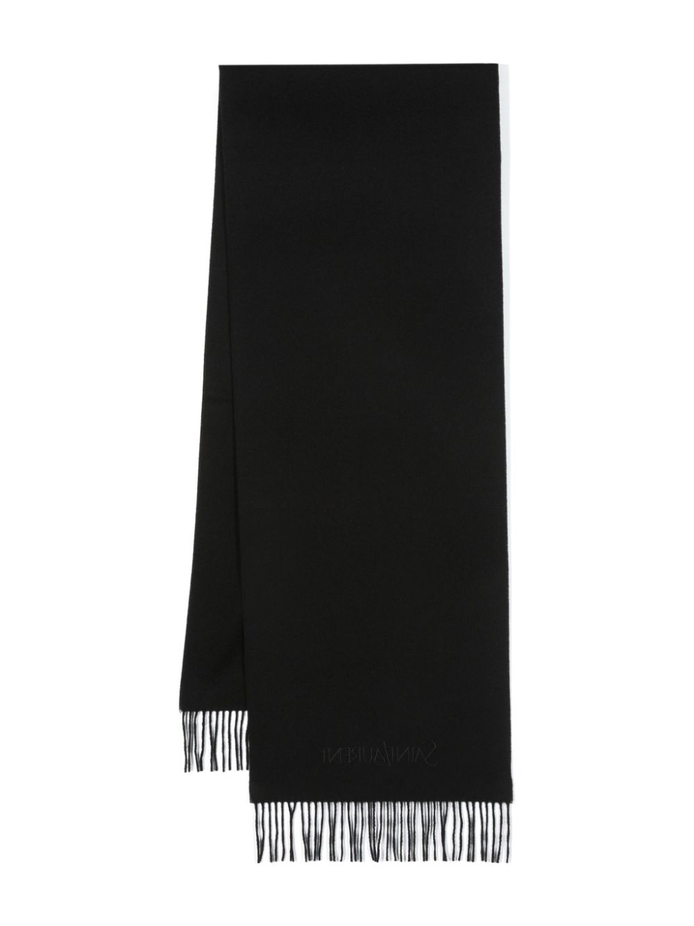 EMBROIDERED LOGO RECTANGULAR SCARF IN CASHEMRE JACQUARD